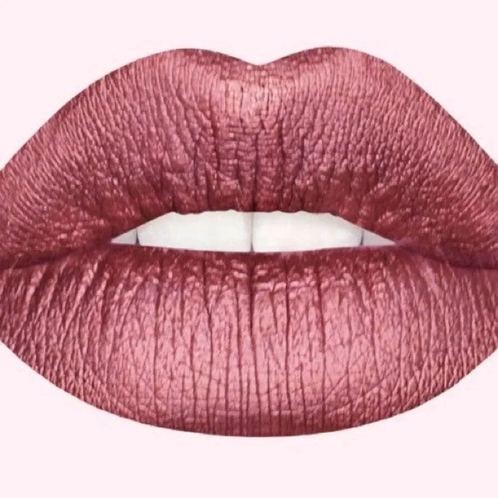 Lime Crime DAGGER Velvetines Liquid Lipstick Matte Metallic Dusty Rose Cool Ton